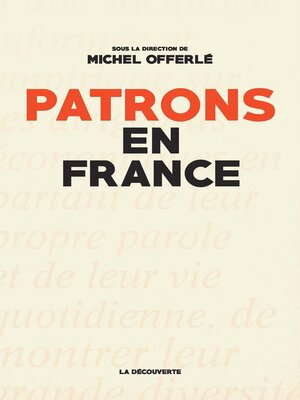 cover image of Patrons en France